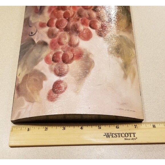 Silver Coast Winery cabernet wine decor piece artist signed Carol Robinson - Picture 7 of 8